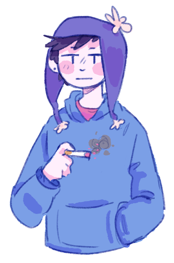 a fairly normal image of craig, the only general difference to canon is that he looks like a teen and has a cigerette and an ear peircing